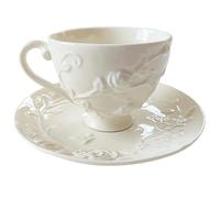 Set Tazzine Caffè Set di tazze e piatti da caffè, tazza da tè pomeridiano, giallo chiaro, piatto in ceramica(Cup and saucer cover)