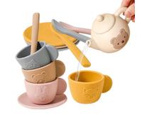 Set Tè In Silicone | da Cucina per Bambini Giocattoli per Gioco di Imitazione,Gioco Educativo Sviluppo Motricità Fine Per Ruoli Ideale Regalo Natale