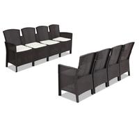 Set Technorattan Lido per 8 persone marrone Bica