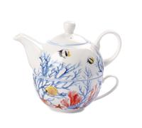 Set Teiera e Tazza a Tema Marino 13.6 cm in Porcellana d'Autore Nàvel + Gift Box