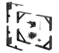 Set telaio antiarrossamento per cancello, staffa di rinforzo angolare per cancello,Polvere Rivestita Cerniere per Porte in Legno per Cancelletto Giardino Cerniera Porta Legno Cardini per Cancello