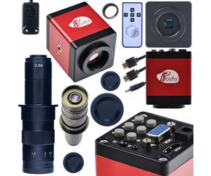 Set Telecamera Microscopica + Obiettivo 180x - FullHD | 2MP C-Mount