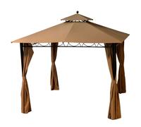 Set TELI LATERALI GAZEBO EDEN 3X4 ECRU' SCURO, SET 4PZ TENDE Lunghe 3 Mt