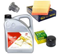 Set Telo Motoröl 5W-40 5 L + Vite Scarico Olio Per Renault Megane II 1.9
