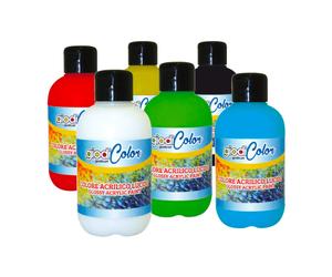 Set Tempera Acrilica Giodicolor 6 Colori - 500 ml ciascuno