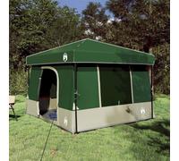 Set tenda da campeggio con tetto verde in taffeta e tessuto 531 x 290 x 251 cm, 2 pezzi con baldacchino e tenda interna per esterni, campeggio, famiglia, escursioni, festival ed esperienza naturale