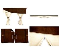 SET TENDE CABINA ELEGANCE CHAMPAGNE MARRONE PER IVECO STRALIS AS HI-WAY XP
