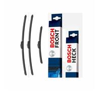 Set tergicristalli Bosch anteriori e posteriori Aerotwin adatto per VW Polo