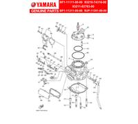 Set testa cilindro originale Yamaha YZ250X 16-23 e O-ring, cilindro e guarniz...