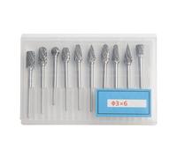 Set teste di rettifica doppio taglio acciaio al carburo qualità professionale k