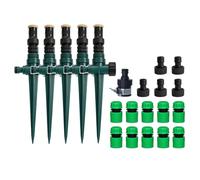 Set testina irrigatore da giardino 21 con, Set 02 | Installazione picchetti per irrigazione regolabili con picchetti da per cortili e aiuole, cura del