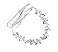 Set tiara nuziale con perle di cristallo - Con forcine con strass per la sposa e le damigelle(Silver)