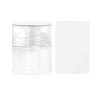 Set timbri per french manicure Stampo per unghie con cuscinetti in silicone e modello in plastica per creare facilmente timbri in plastica