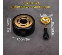 Set timbro ceralacca, include pentolino e cucchiaio per sciogliere la cera, kit completo per sigillare con cera fusa, ideale per inviti di matrimonio fai-da-te, confezioni regalo e artigianato, ottima
