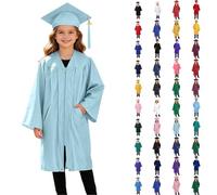 Set Toga e Tocco Bambini Cerimonia di Laurea Vestito Accademico Scuola Materna Primaria Media Costume Dottorato Abito con Cappello Nappina Chiusura Lampo Unisex Vari Colori Festa Diploma 2026