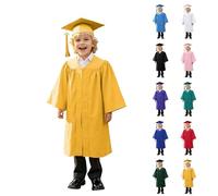 Set Toga e Tocco Bambini Senza Stola, Toga Laurea Unisex con Accessori Cappello e Nappina, Abito da Laureato Leggero per Ragazzi e Ragazze, per Feste di Diploma e Performance Scolastiche di Fine Anno