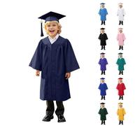 Set Toga e Tocco Bambini Senza Stola, Toga Laurea Unisex con Accessori Cappello e Nappina, Abito da Laureato Leggero per Ragazzi e Ragazze, per Feste di Diploma e Performance Scolastiche di Fine Anno