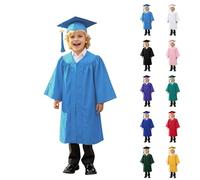 Set Toga e Tocco Bambini Senza Stola, Toga Laurea Unisex con Accessori Cappello e Nappina, Abito da Laureato Leggero per Ragazzi e Ragazze, per Feste di Diploma e Performance Scolastiche di Fine Anno