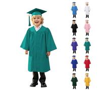 Set Toga e Tocco Bambini Senza Stola, Toga Laurea Unisex con Accessori Cappello e Nappina, Abito da Laureato Leggero per Ragazzi e Ragazze, per Feste di Diploma e Performance Scolastiche di Fine Anno