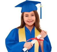 Set Toga e Tocco per Bambini 2-12 Anni Vestito Diploma per Bambino e Bambina Toga Laurea Bambino con Stola Tocco e Nappina 2026 Costume da Laureato per Asilo Nido, Scuola Materna e Elementari