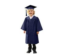 Set Toga e Tocco per Bambini Ragazzi e Ragazze 2026 Costume Laurea con Chiusura Bambini Unisex Studenti Elementare Medi Linea Travestimento (Navy, 7-8 Years)