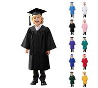 Set Toga Laurea Bambini Abito da Laureato Completo con Toga e Tocco Cappello e Nappa Vestito Cerimoniale Confortevole per Diplomini Scolastici, Sessioni Fotografiche e Manifestazioni Scolastiche