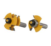 Set Tongue & Groove Router Bit 1/2" Shank T-shape 3-teeth Wood Milling Cutter