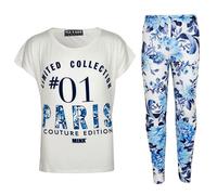 Set Top E Leggings Alla Moda Per Ragazze Con Stampa Floreale Età 7-13 Anni