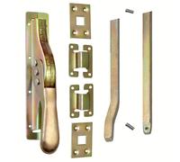 Set Torriegel Torverschluss Türriegel Stangen KeyMet 2340 mm Giallo Zincato