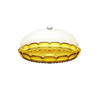 Tortiera con campana Rotonda in plastica biologica LINEA VANITY Dimensioni Ø 30xh16 cm colore in scatola serigrafata Guzzini colore Giallo Zafferano giallo