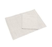 Set Tovaglietta più Tovagliolo Tinta Unita in puro Cotone, Set Americano Tovagliette Tovaglioli Cotone (Panna)
