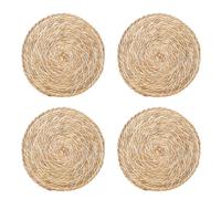 Set Tovagliette Rotonde Tessuto 48pz Paglia Resistente al Calore per Tavolo da P