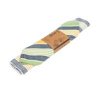 Set tovagliolo e tovaglietta a righe in cotone riciclato Sintra - Blu