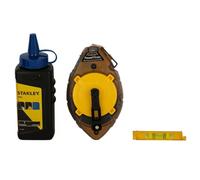 Stanley Powerwinder Tracciatore 30 metri con polvere blu e livellina 0-47-465