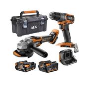 Set Trapano a Batteria e Smerigliatrice a Batteria BSB18SBL+BEWS125BLPX-TB - AEG