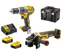 Set trapano avvitatore a batteria DeWALT 18V + smerigliatrice angolare DCD796 + DCG405 DCK2080P2T