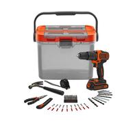 Trapano a percussione Black&Decker 18 V cassetta degli attrezzi e 40 accessori