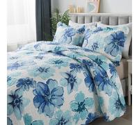 Set trapunte HoneiLife Queen Size - 3 pezzi trapunte in microfibra reversibili