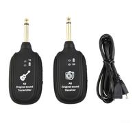 Set trasmettitore e ricevitore wireless UHF per chitarra, portata 30 m, audio 20 Hz-20 kHz, bassa latenza da 4 ms, batteria al litio ricaricabile, ricarica USB, alloggiamento in ABS per prestazioni