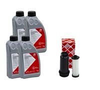 Set Trasmissione Atf Cvt Febi 4 Litro + Filtro Olio per Ford Focus II C Max