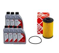 Set Trasmissione Atf Cvt Febi 7 Litro + Filtro Olio per Nissan Micra IV Clio