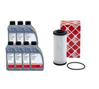 Set Trasmissione (DCTF-1) Febi 7 Litro + Filtro Olio per VW Tiguan 2.0 TSI