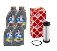 Set Trasmissione Lukoil 75W-90 4 Litro + Filtro Olio per Ford C-Max Volvo V50