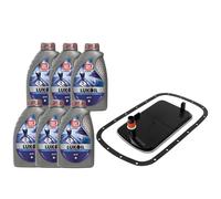 Set Trasmissione Lukoil Atf 6 Litro + Filtro Olio per BMW 5er 535i E39 245 Ps