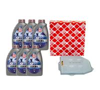 Set Trasmissione Lukoil Atf 6 Litro + Filtro Olio Trasmissione per Mercedes 190