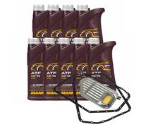 Set Trasmissione Mannol Automatico Atf AG55 9 Litro + Filtro Olio per Audi VW