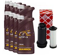 Set Trasmissione MTF-3 SAE 75W 8 Litro + Filtro Olio per Ford Focus III Kuga