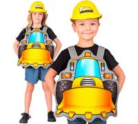 SET TRAVESTIMENTO COSTRUTTORE CAPPELLO PETTORINA ACCESSORI CARNEVALE PER BAMBINI