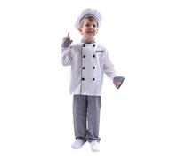 Set Travestimento Cuoco Maniche Lunghe per Rappresentazione, Bambini