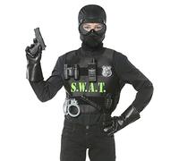 Set travestimento per bambini SWAT 9 pezzi accessori costume carnevale taglia unica
